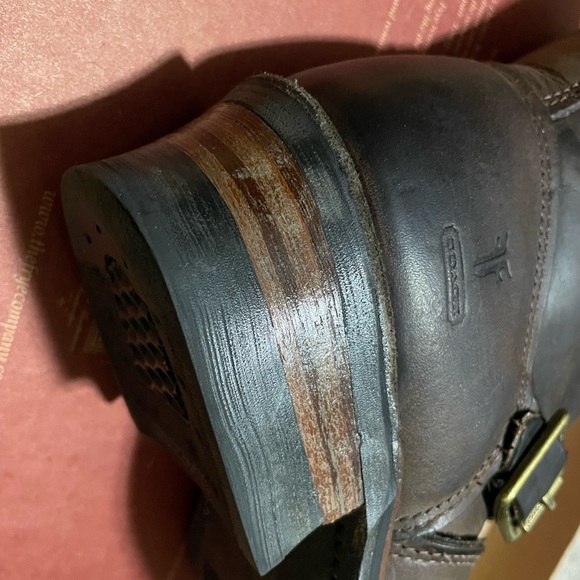 COACH x Frye Engineer boots rabbit lined 8.5 - Picture 7 of 10
